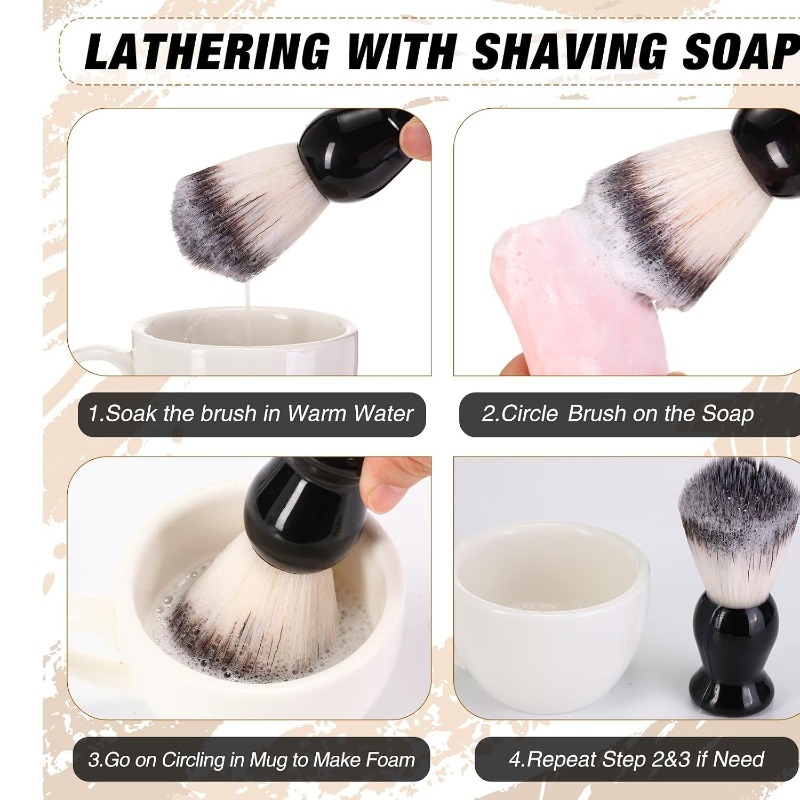 1Pcs Beard Shaving Brush, Wood - Soap Making Tutorial review and price