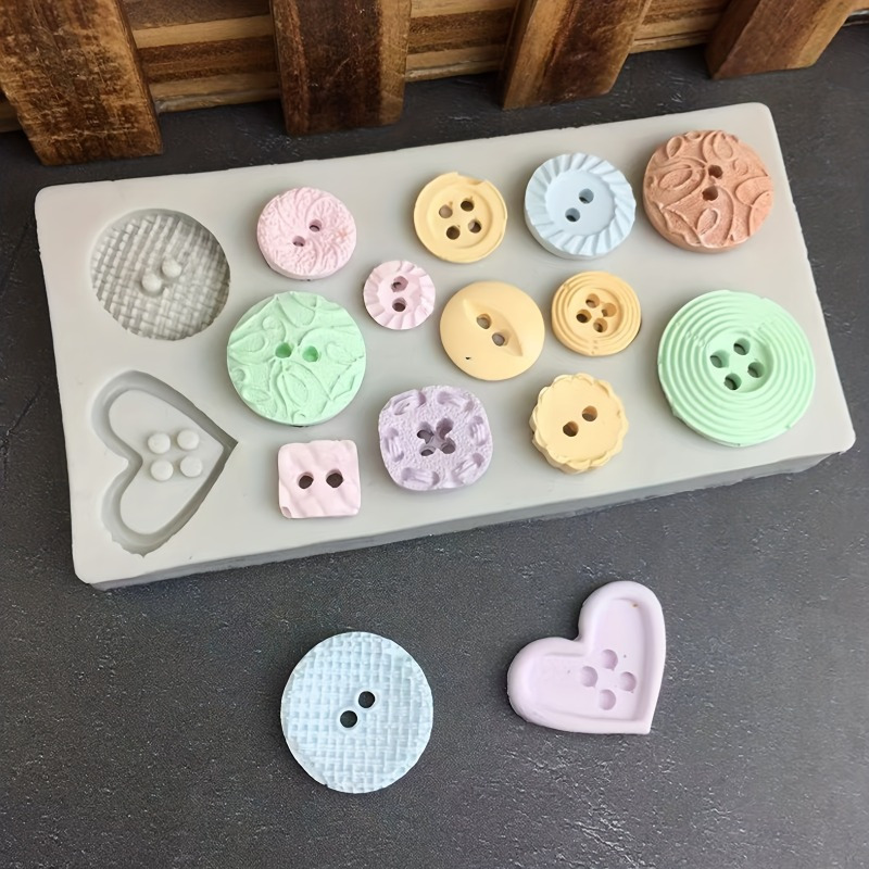 Buttons Shape Silicone Mold Si - Soap Making Tutorial review and price