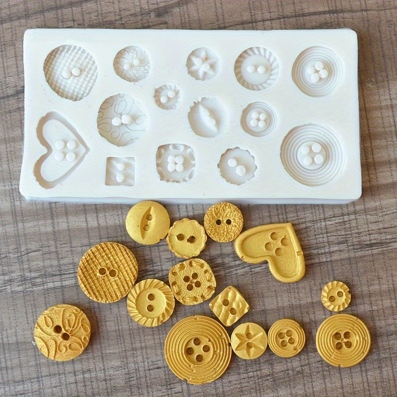 Buttons Shape Silicone Mold Si - Soap Making Tutorial review and price
