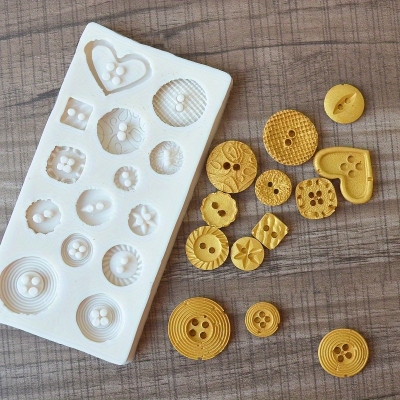 Buttons Shape Silicone Mold Si - Soap Making Tutorial review and price