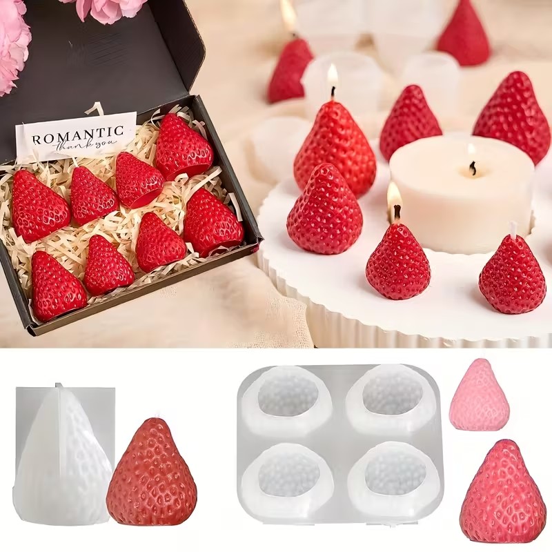 Strawberry Silicone Candle Mol - Soap Making Tutorial review and price