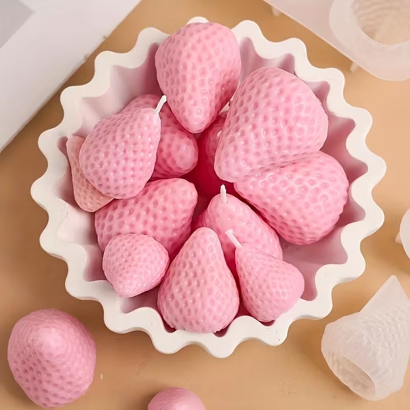 Strawberry Silicone Candle Mol - Soap Making Tutorial review and price