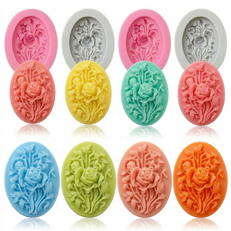 4 Silicone mold with flower sh - Soap Making Tutorial review and price